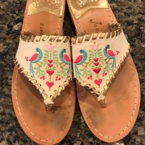 Embroidered Jack Rogers Sandals size 6.5